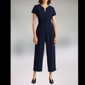 Club Monaco Hidden Zip Jumpsuit Navy Blue Size 00P